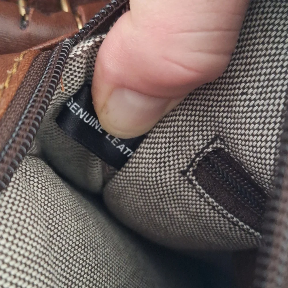 Hide Sign Leather Crossbody Messenger Bag